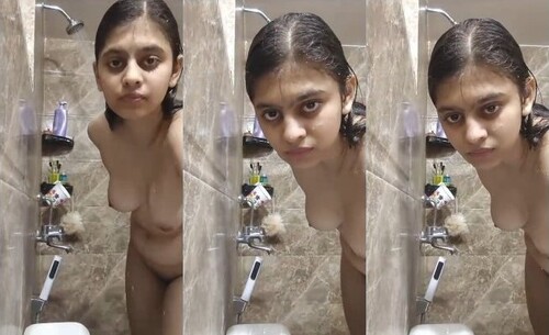Cute Indian Girl Bathing