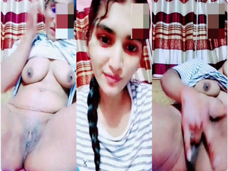Cute Desi Girl Shows Boobs and Fingering